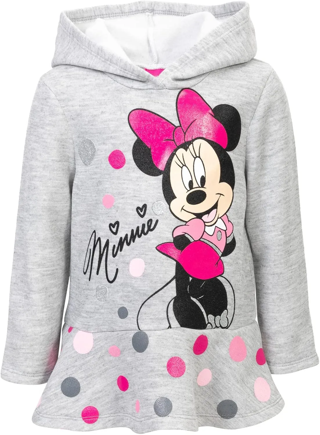Disney Minnie Mouse Mickey Mouse Pullover Fleece Hoodie and Leggings Outfit Set Infant to Big Kid Sizes (12 Months - 14-16)