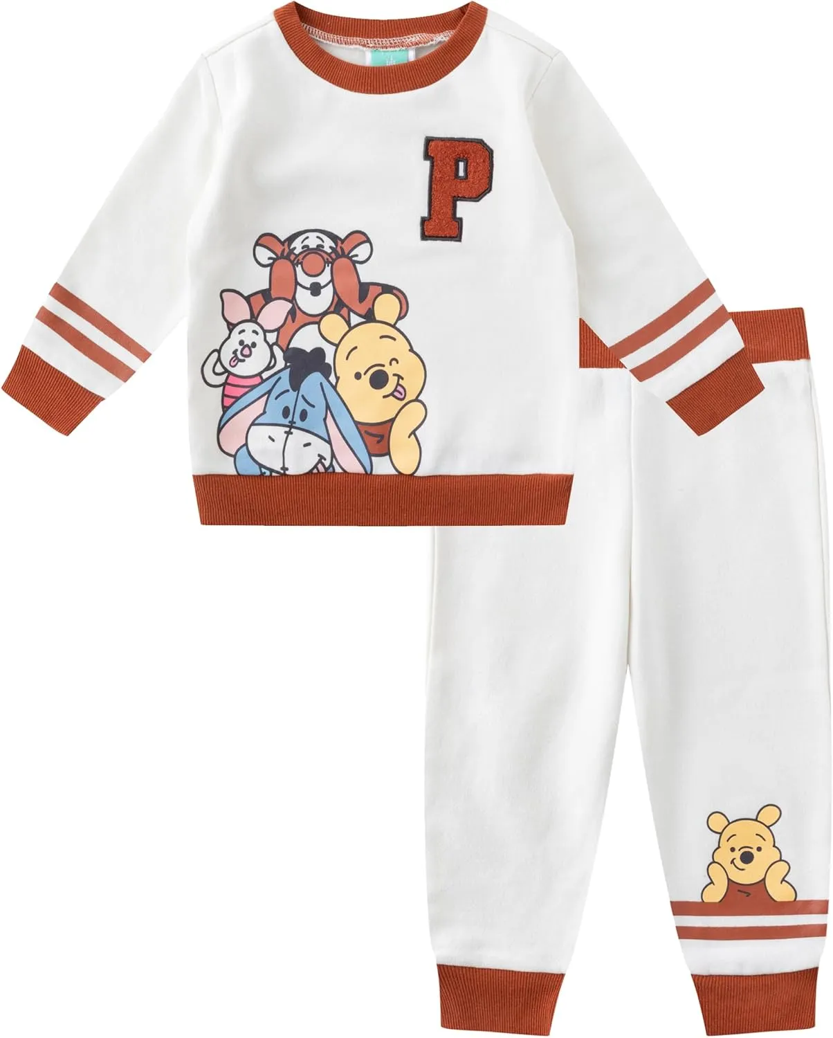 Disney Winnie The Pooh 2 Piece Baby Boys Fleece Sweatshirt and Pants Set for Infant