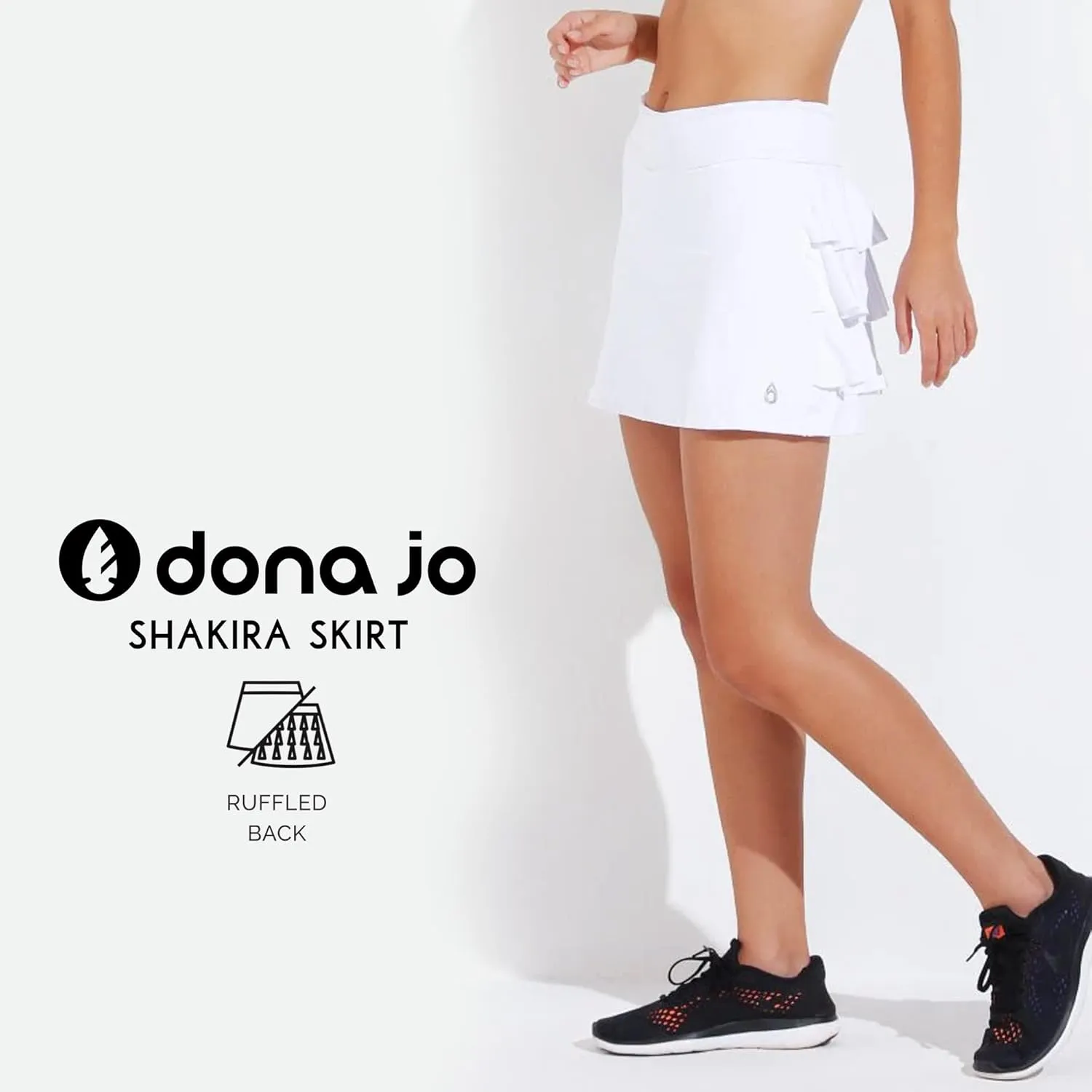 Dona Jo Shakira Skort for Women - Athletic Golf Skirt with Shorts & Pockets - Comfortable Active Wear for Tennis or Any Sport