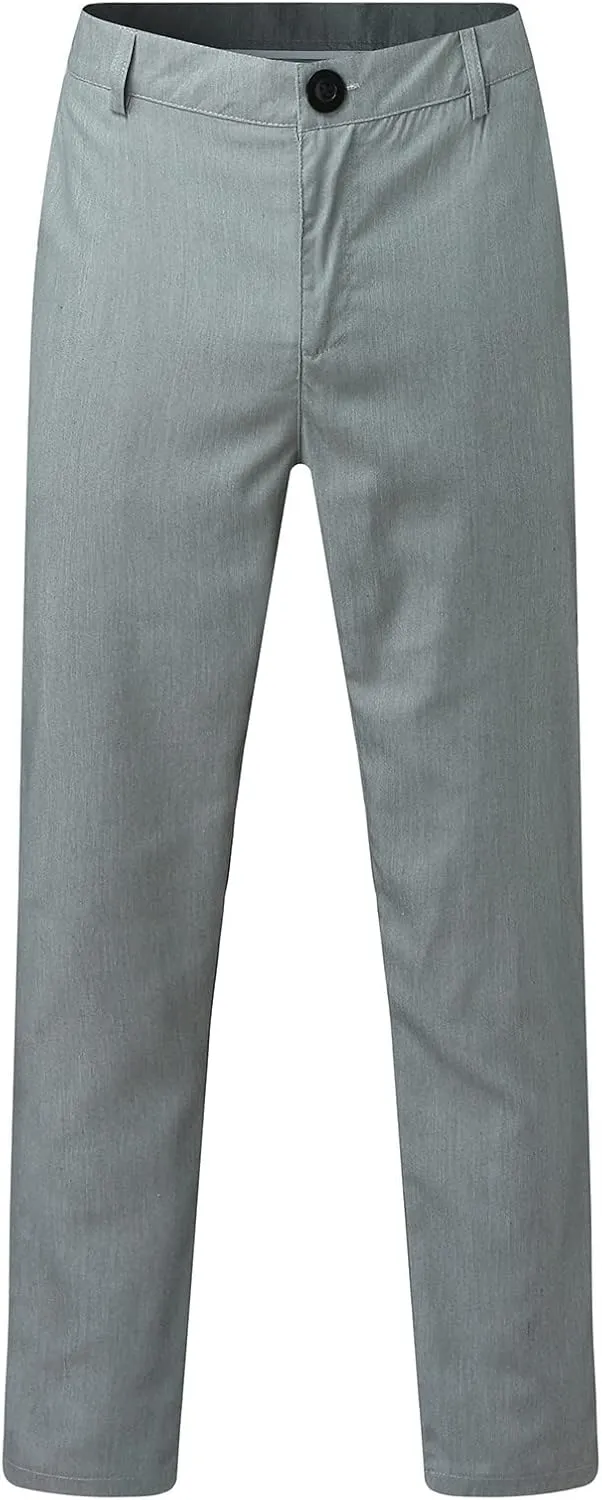 Dress Pants for Men Slim Fit Stretch Golf Dress Pants Casual Zip Up Business Work Pants Stylish Vintage Chinos with Pockets