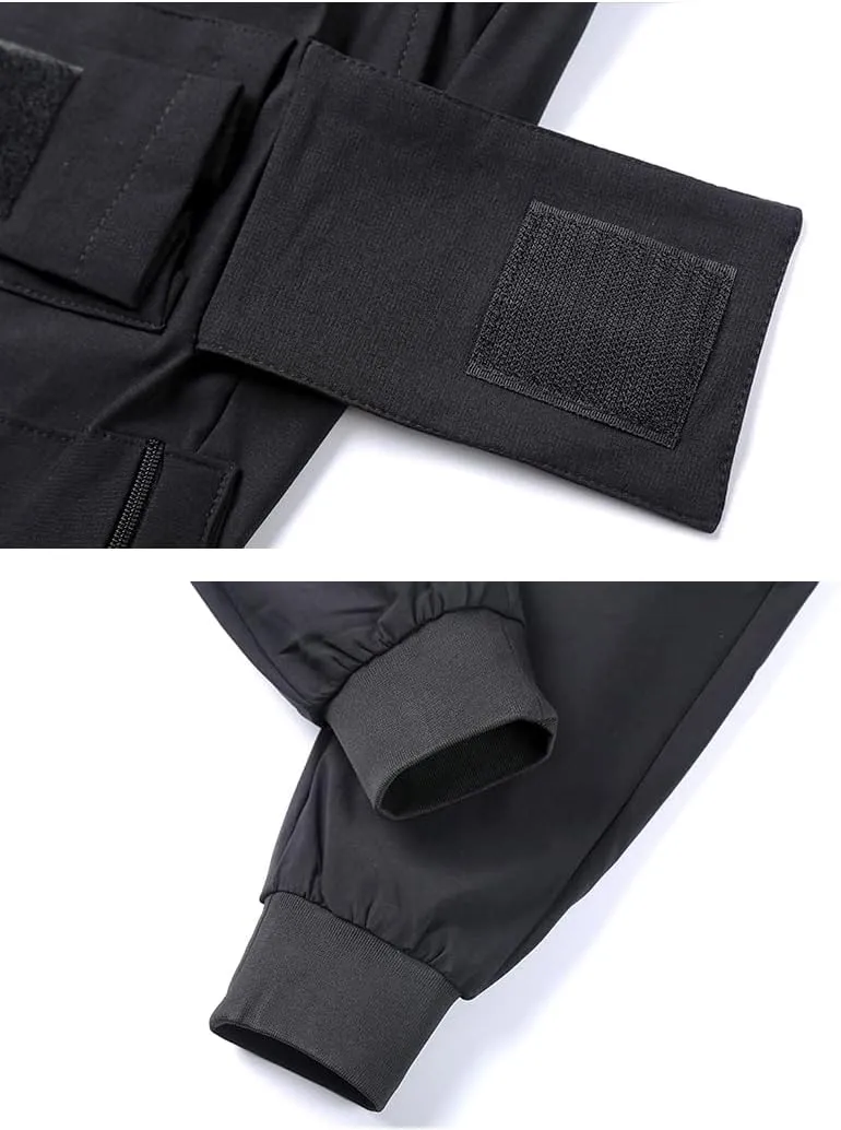 DUDHUH Cargo Pants for Men Techwear Hip Hop Harem Pants Streetwear Fashion Mens Tactical Track Jogger Pants