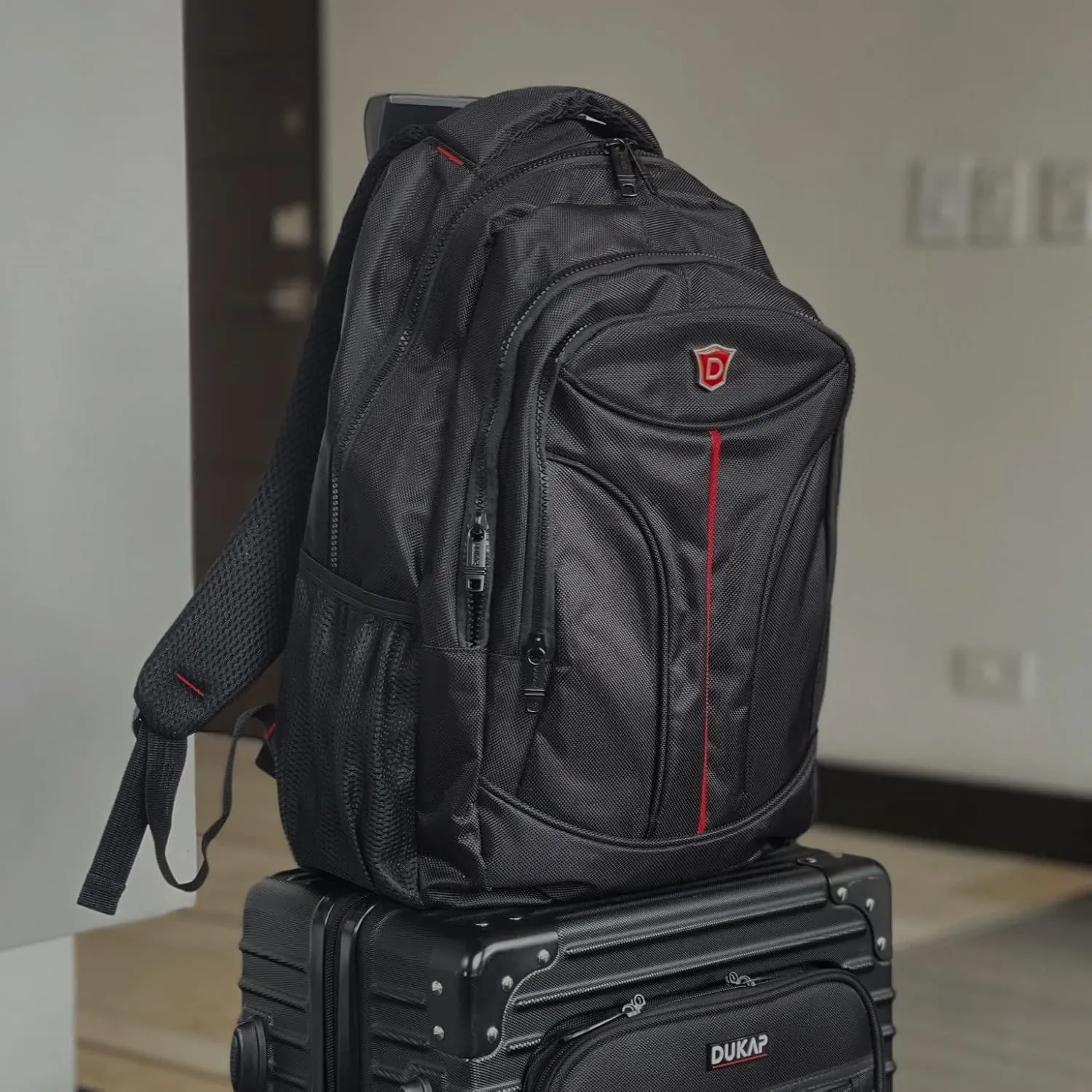 DUKAP CRUISER Executive Travel Backpack with 15.6-inch Laptop Pouch | Comfortable Carrying with Reinforced Straps, Water Resistant and Heavy-Duty Bag | Black