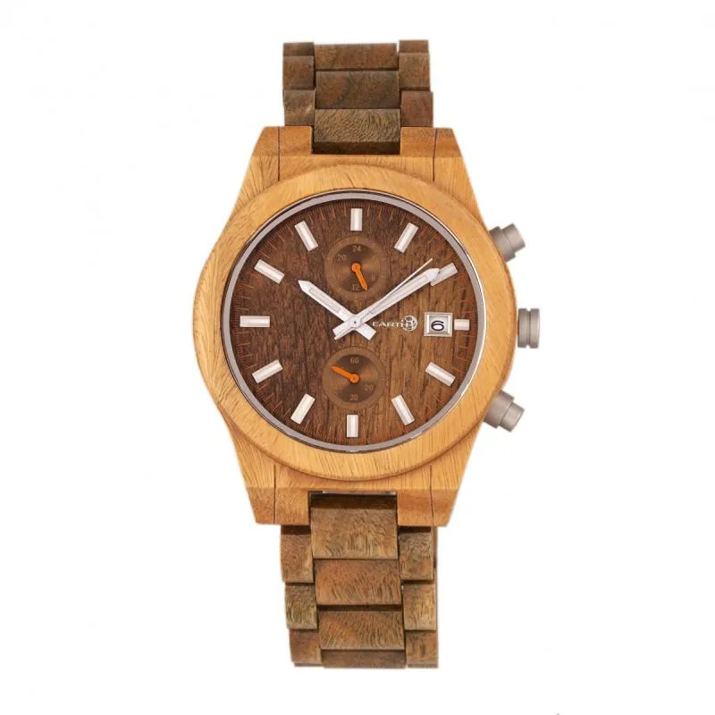 Earth Wood Castillo Bracelet Watch w/Date