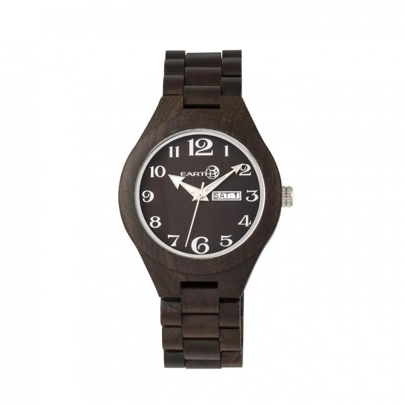 Earth Wood Sapwood Bracelet Watch w/Date