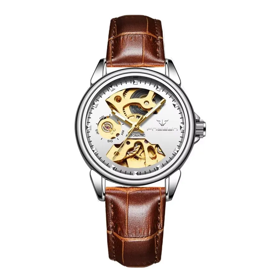 Elegant AquaLux Waterproof Mechanical Watch