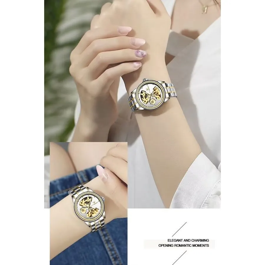 Elegant AquaLux Waterproof Mechanical Watch