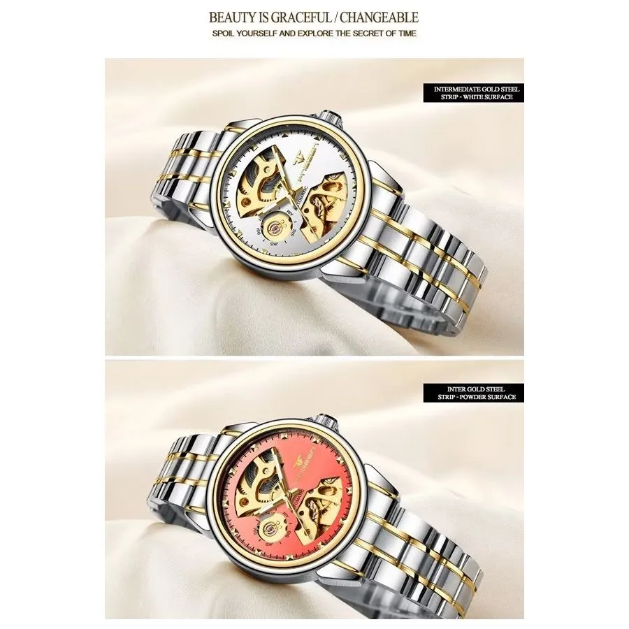 Elegant AquaLux Waterproof Mechanical Watch
