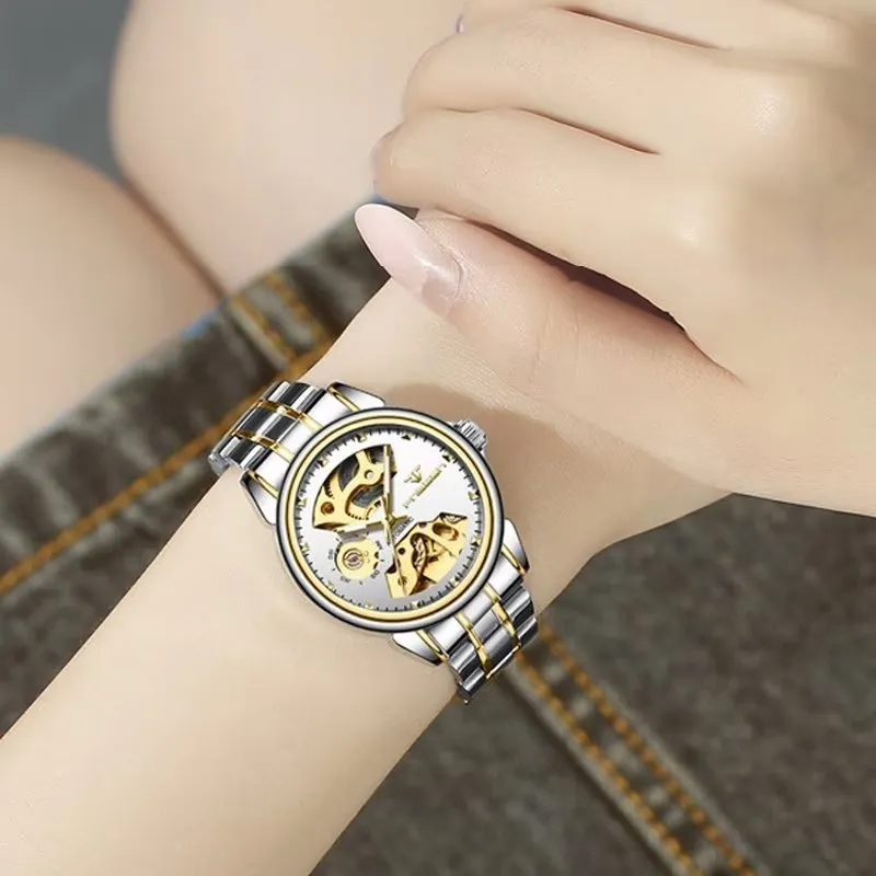 Elegant AquaLux Waterproof Mechanical Watch