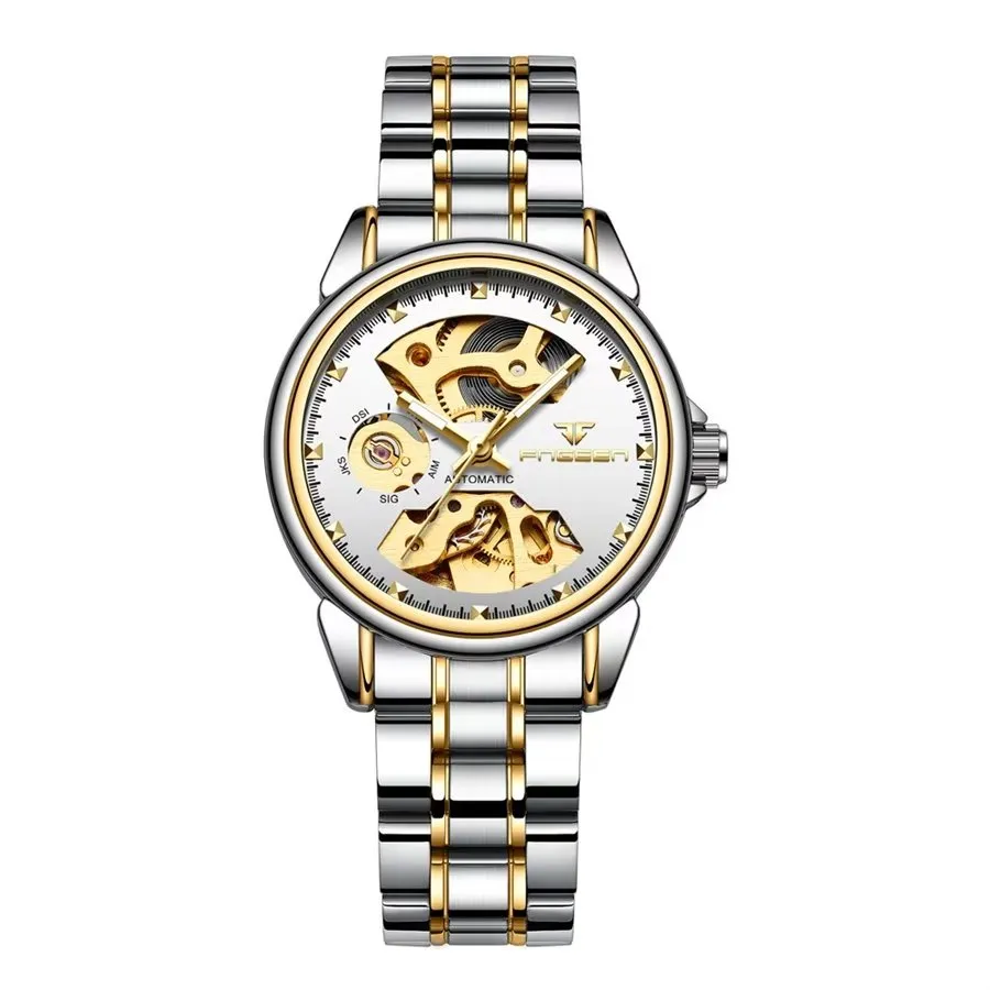 Elegant AquaLux Waterproof Mechanical Watch