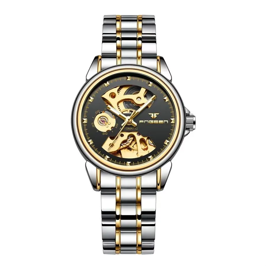Elegant AquaLux Waterproof Mechanical Watch