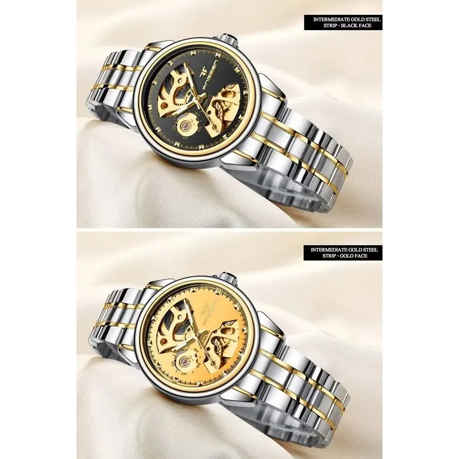 Elegant AquaLux Waterproof Mechanical Watch