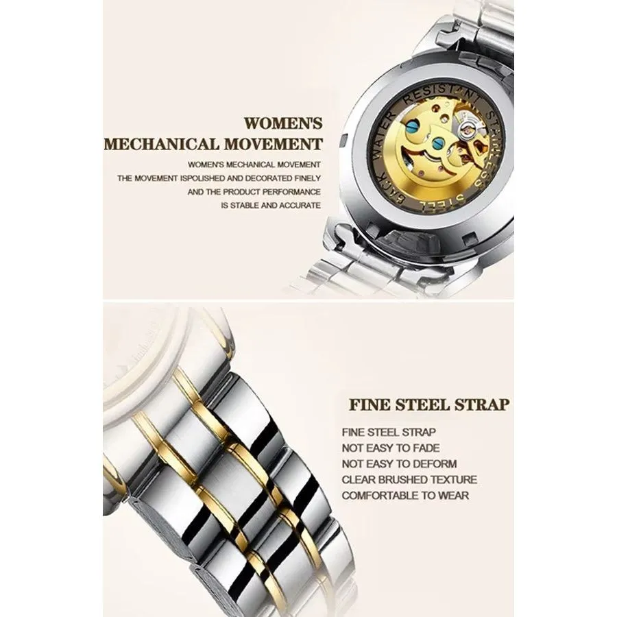 Elegant AquaLux Waterproof Mechanical Watch
