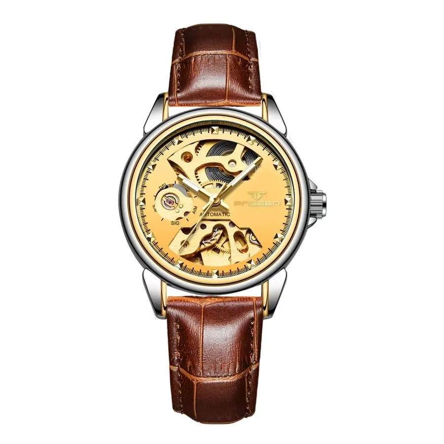 Elegant AquaLux Waterproof Mechanical Watch