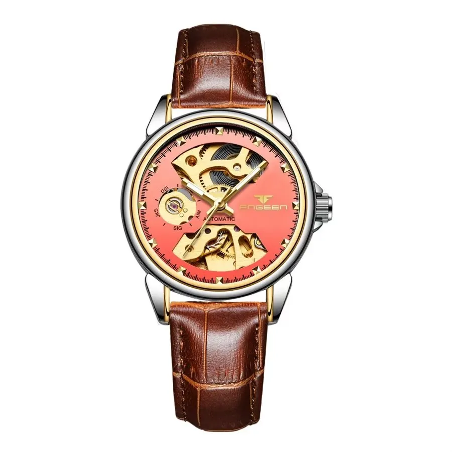 Elegant AquaLux Waterproof Mechanical Watch