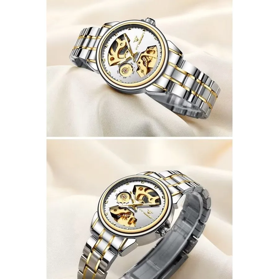 Elegant AquaLux Waterproof Mechanical Watch