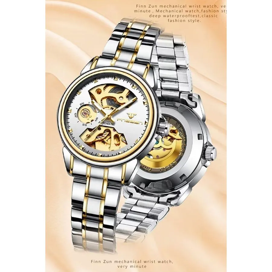 Elegant AquaLux Waterproof Mechanical Watch