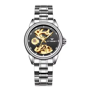 Elegant AquaLux Waterproof Mechanical Watch