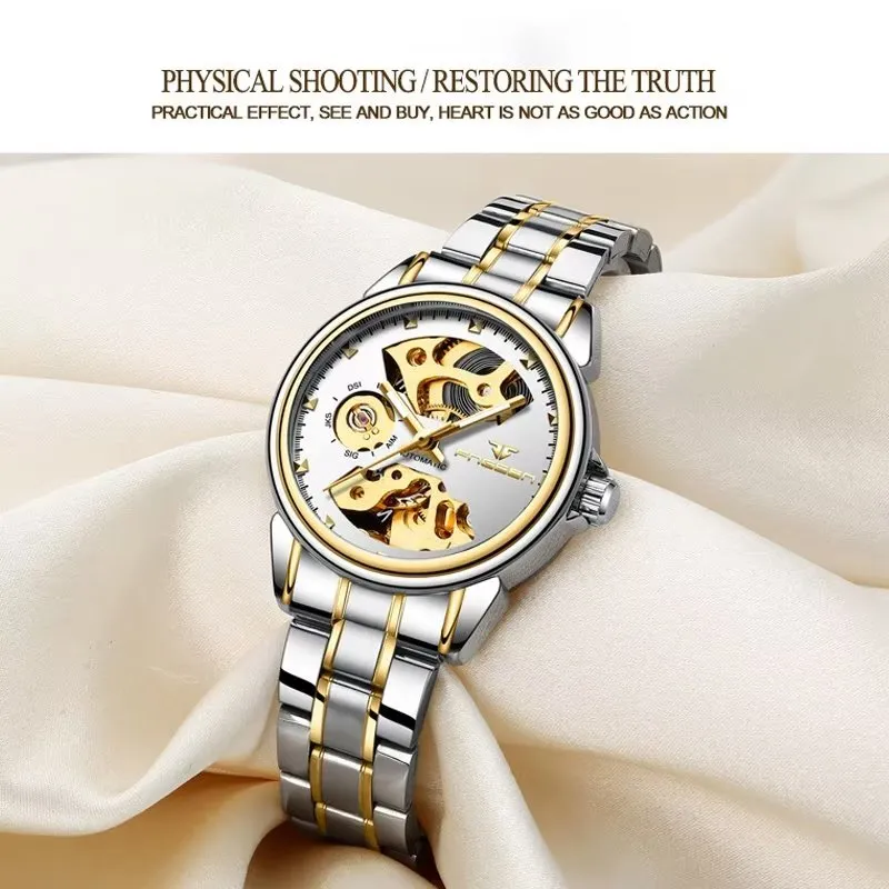 Elegant AquaLux Waterproof Mechanical Watch