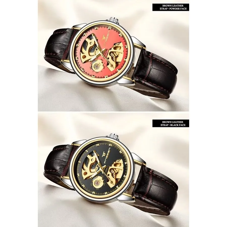Elegant AquaLux Waterproof Mechanical Watch