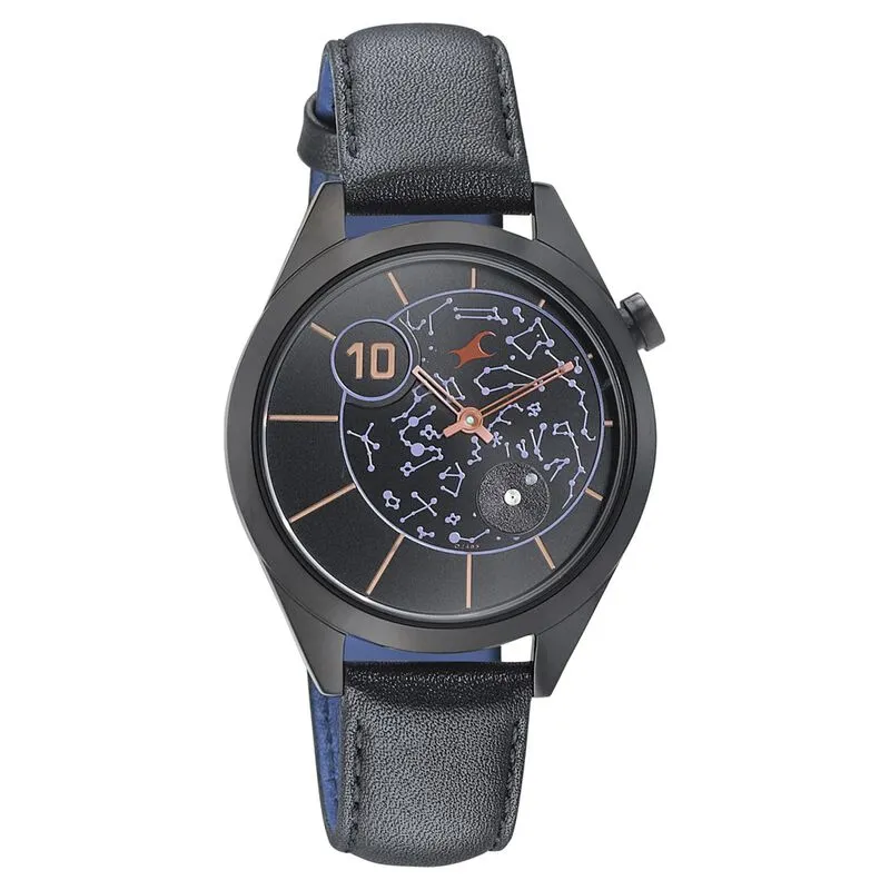 Fastrack, Women’s  Watch Analog, Black Dial Leather Band, 6193NL01
