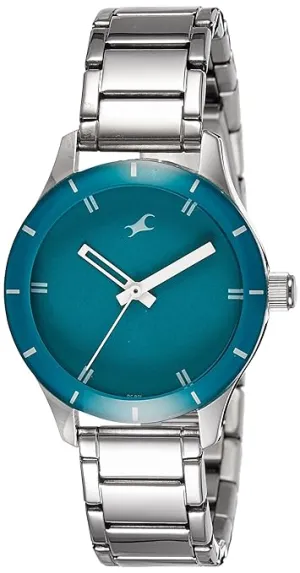 Fastrack, Women’s  Watch Analog, Blue Dial Stainless Steel Strap, 6078SM01