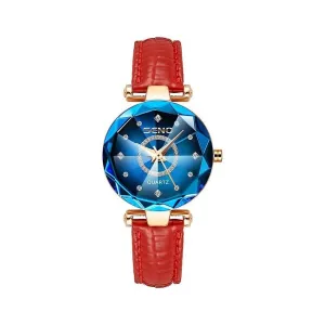 Feminine Diamond Watch with Slim Band and Medium Dial Size