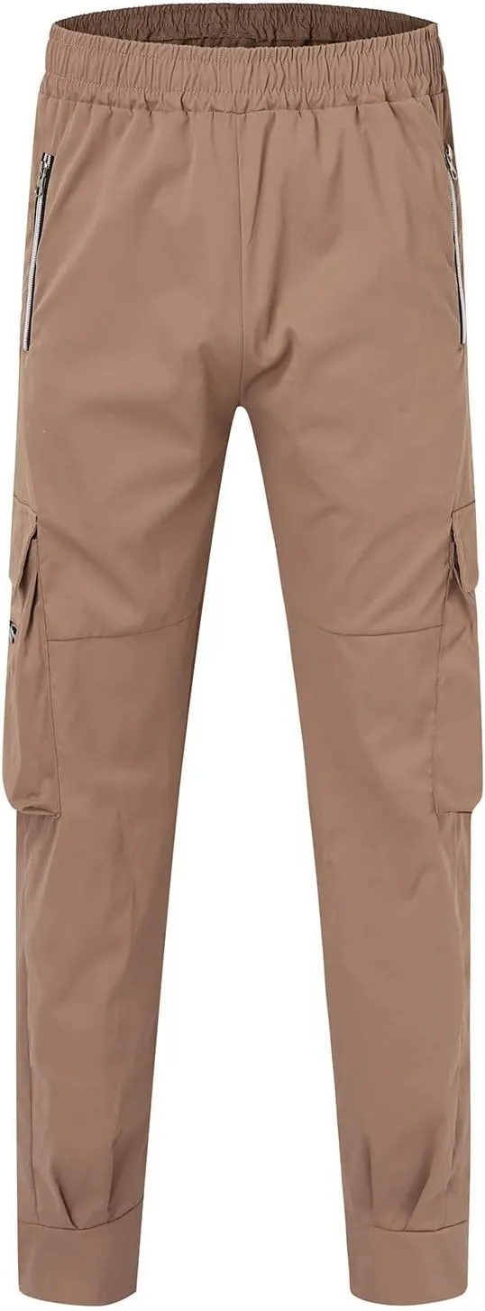 Flowy Pants for Men Casual Fall Pants for Men Men's Slim-Fit Casual Stretch Chino Pant Mens Casual Pants with Pockets