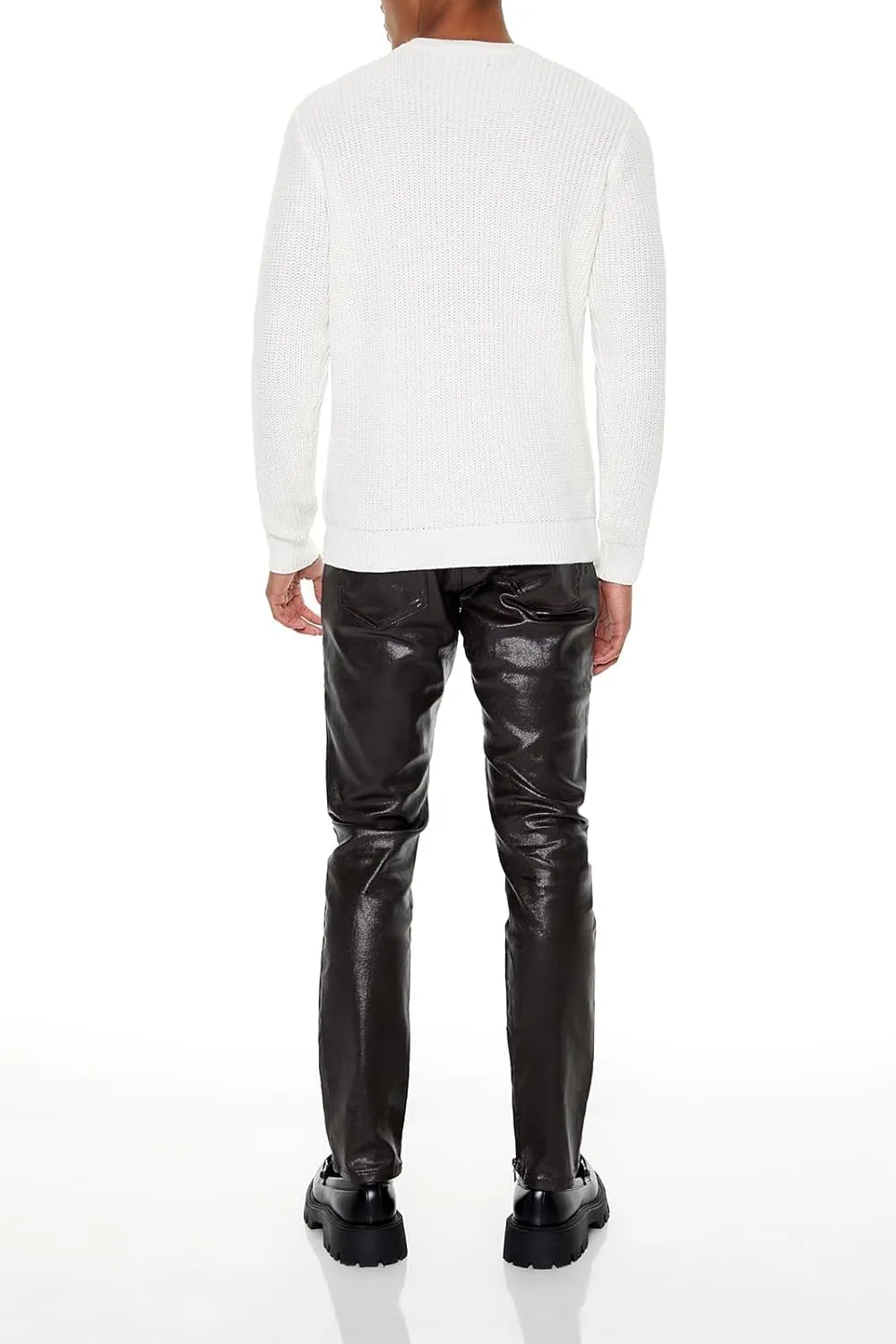 Forever 21 Men's Coated Slim-fit Jeans