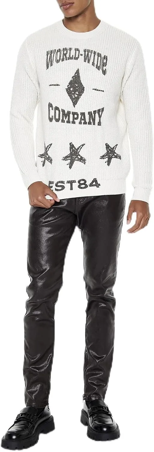 Forever 21 Men's Coated Slim-fit Jeans
