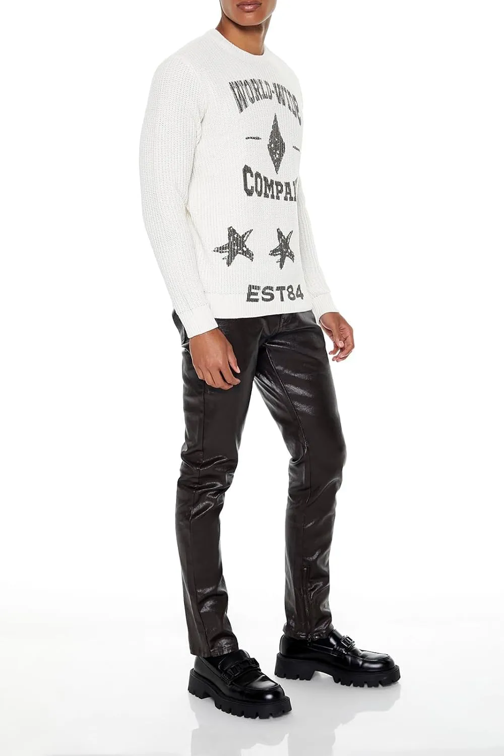 Forever 21 Men's Coated Slim-fit Jeans
