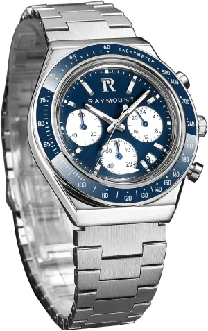FORSINING Blue Ocean Sport Mens Watches for Business Dress Analog Quartz Waterproof Wrist Watch for Men Multifunction Chronograph Watch for Men with Auto Date