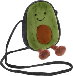 FRCOLOR 1PC Cute Cartoon Fruit Shaped Crossbody Bag Avocado Design Storage Coin Bag for Students Durable Comfortable Stylish Phone Holder for Daily Use Shopping