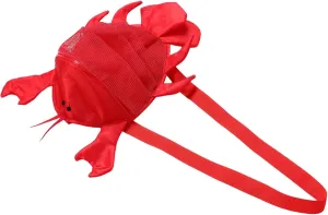FRCOLOR Mesh Beach Tote Bag for Portable Red Seashell Storage Bag for Swimming Accessories Easy to Clean with Playful Lobster Design High Visibility for Beach Outings