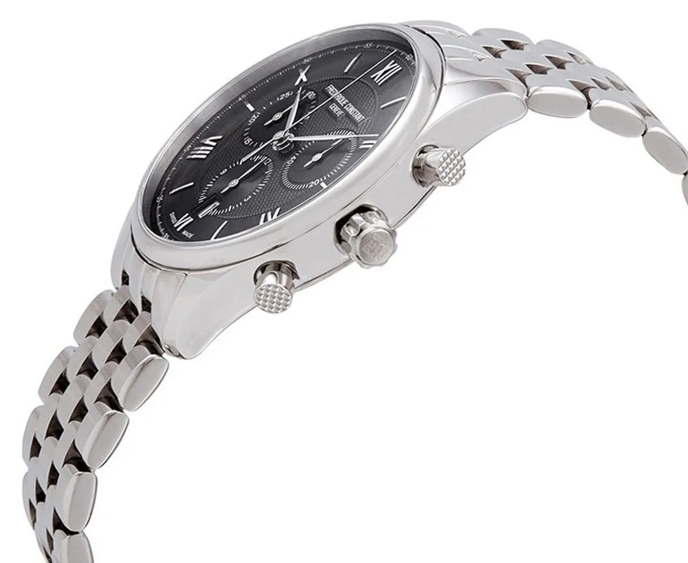 Frederique Constant Classics Chronograph Stainless Steel Gray Dial Quartz Mens Watch FC-292MG5B6B