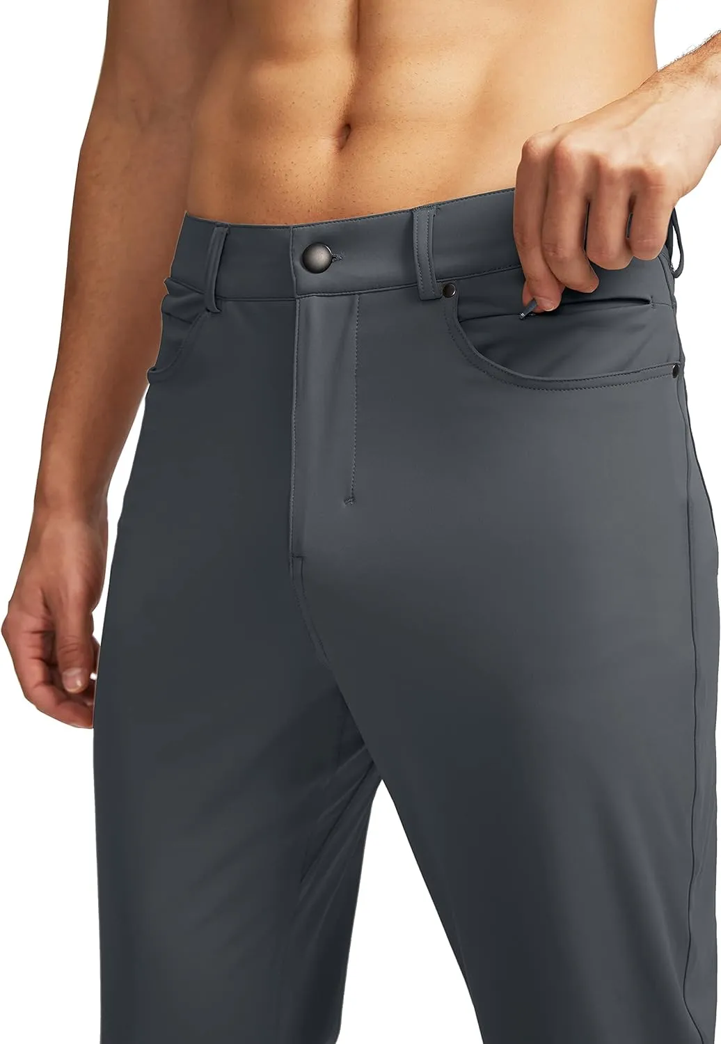 G Gradual Men's Stretch Golf Pants with 6 Pockets Slim Fit Dress Pants for Men Travel Casual Work