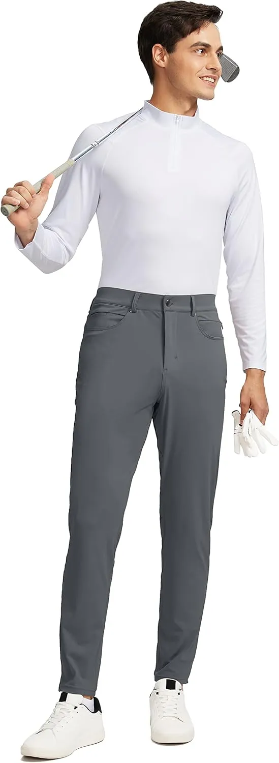 G Gradual Men's Stretch Golf Pants with 6 Pockets Slim Fit Dress Pants for Men Travel Casual Work