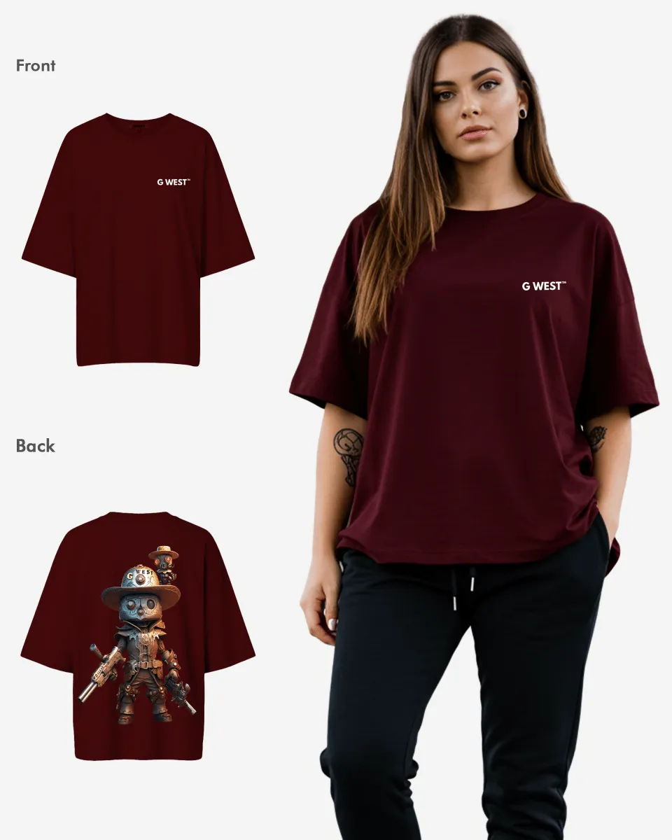 G WEST OVERSIZED DALLAS COWBOY T-SHIRT  - WOMEN