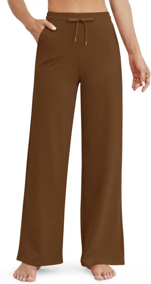 G4Free Wide Leg Yoga Pants for Women Loose Casual Sweatpants Drawstring Stretch Pants with Pockets Petite/Regular/Tall