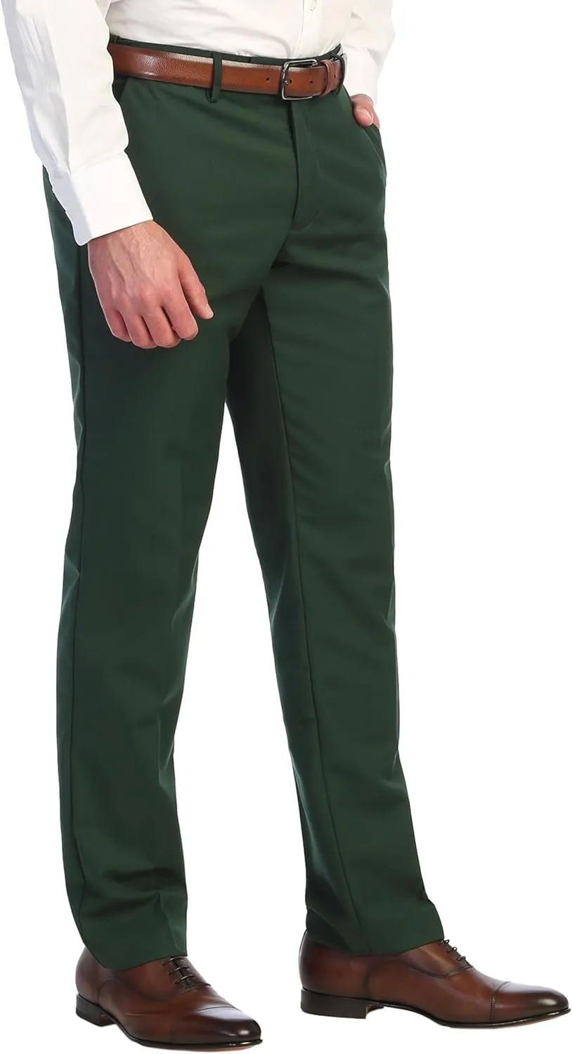 Gioberti Men's Hidden Expandable Waist Dress Pants