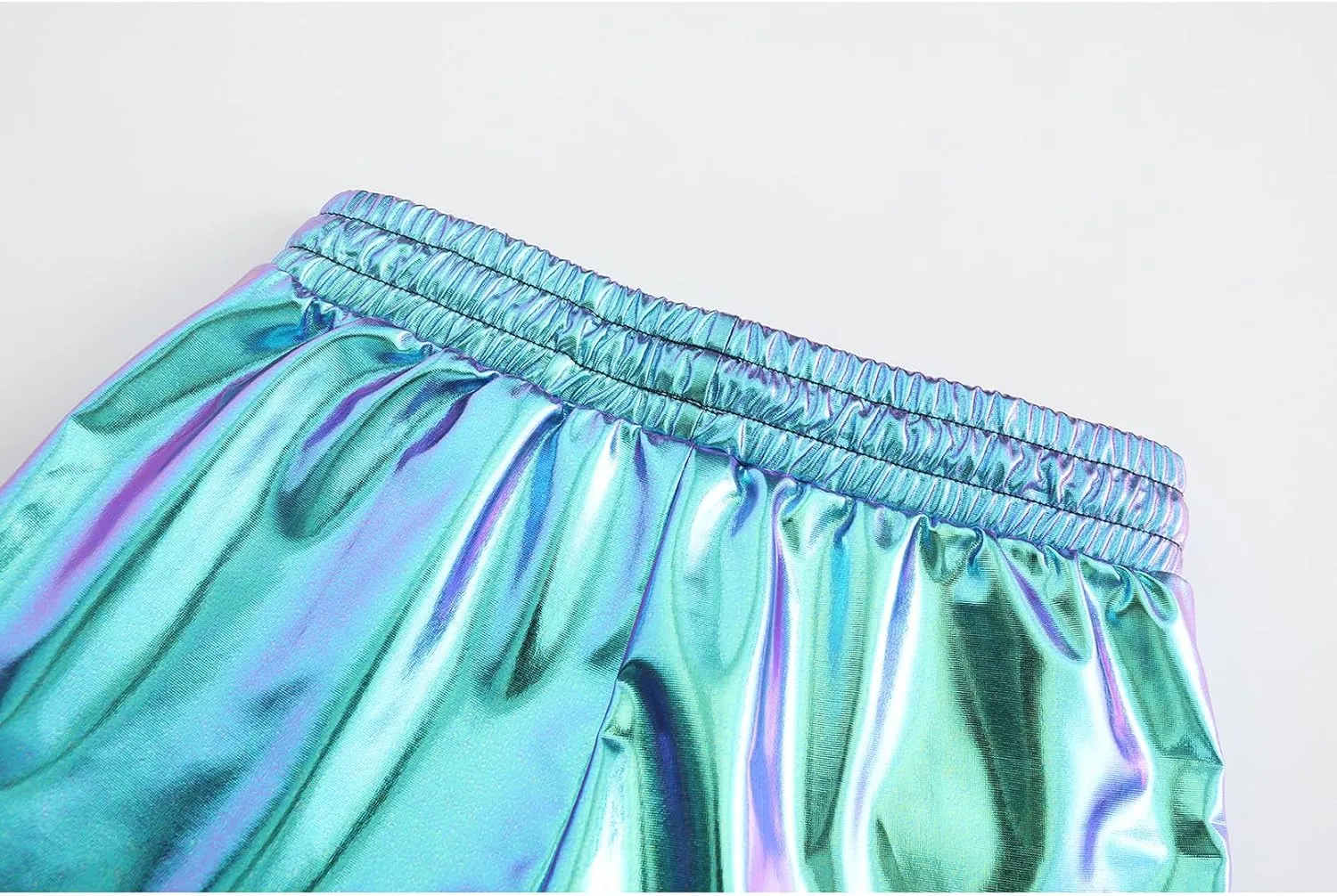 Girls Metallic Shorts Sparkle Hot Pants Shiny Dance Outfits Atletic Short Pants