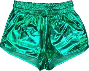 Girls Metallic Shorts Sparkle Hot Pants Shiny Dance Outfits Atletic Short Pants