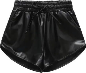 Girls Metallic Shorts Sparkle Hot Pants Shiny Dance Outfits Atletic Short Pants
