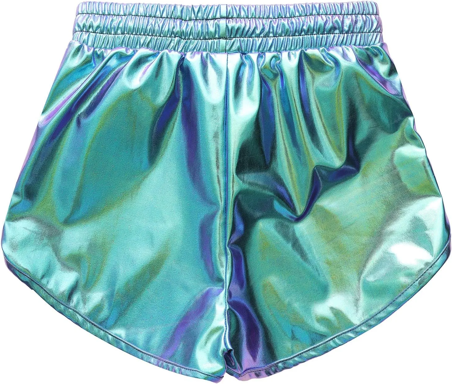 Girls Metallic Shorts Sparkle Hot Pants Shiny Dance Outfits Atletic Short Pants