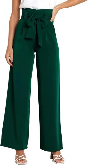 GUOLEZEEV High Waist Wide Leg Pants for Women Business Casual Outfits Dress Pants