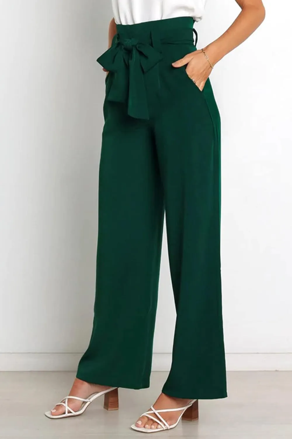 GUOLEZEEV High Waist Wide Leg Pants for Women Business Casual Outfits Dress Pants