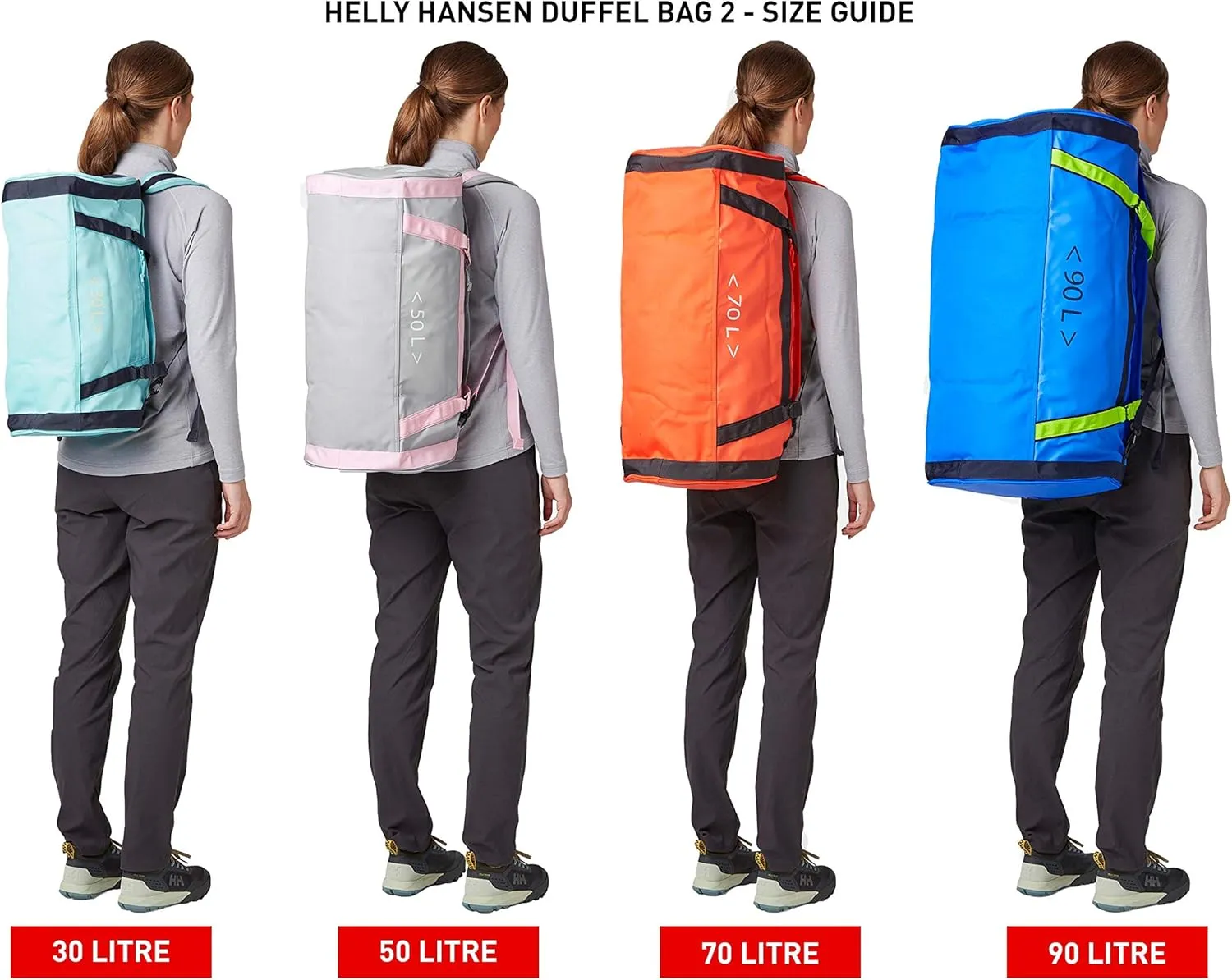 Helly Hansen Unisex Hh Duffel 2 Packable Bag with Optional Backpack Straps