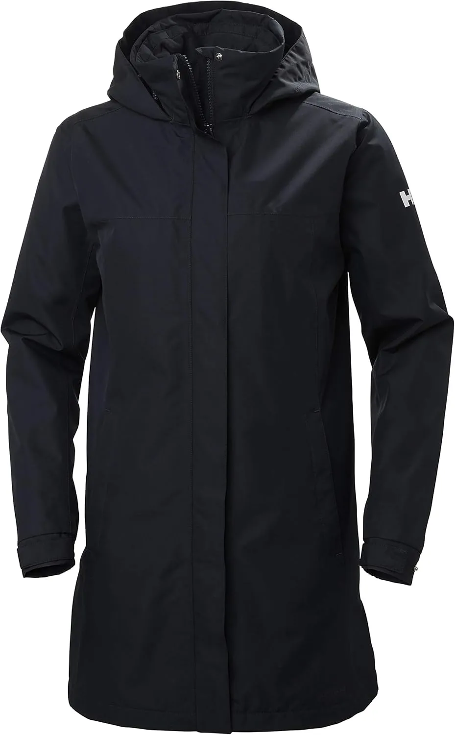 Helly-Hansen Womens Aden Insulated Waterproof Windproof Breathable Long Length Packable Hood Rain Coat Jacket