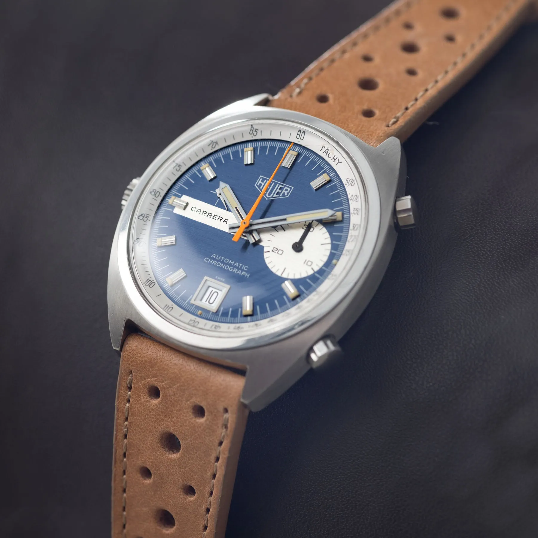 Heuer Carrera Blue Dial Reference 1553