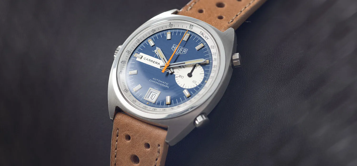 Heuer Carrera Blue Dial Reference 1553