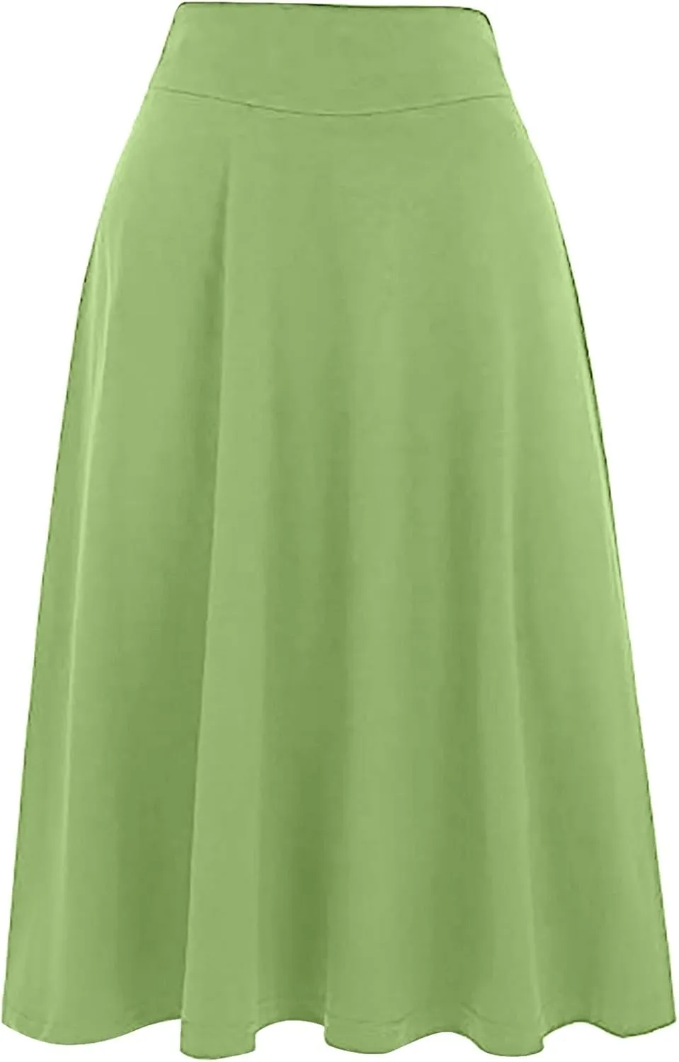 High Waisted Skirts for Women Elastic Waisted Baggy Flowy Casual Skirt Stretchy Soft Comfortable Solid Color Skorts